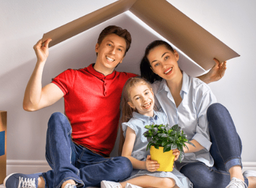 A happy family enjoying their insurance being handeled correctly